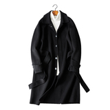 店主风韩版中长款腰带大衣毛呢风衣英伦外套D203834p420控699，男装风衣，电商D203(原钱塘6011)