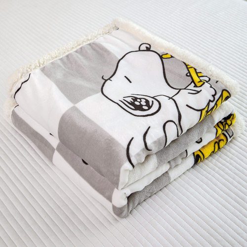 史努比A类双面毯可铺可盖四季