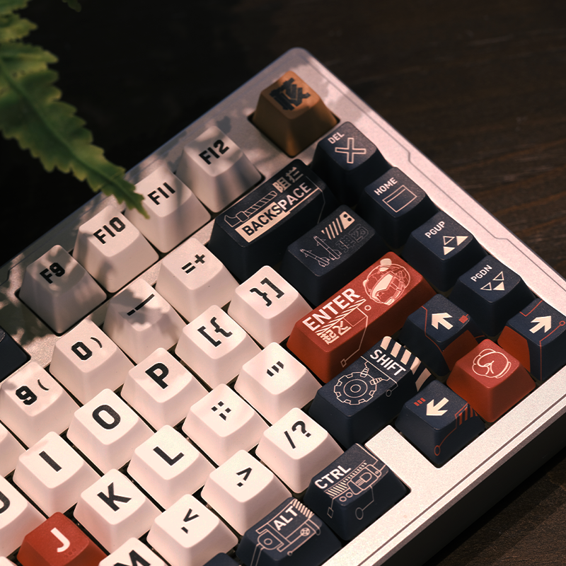 LOFREE LOFEI 131 키 OEM 테마 키캡 기계식 키보드 귀여운 PBT 승화