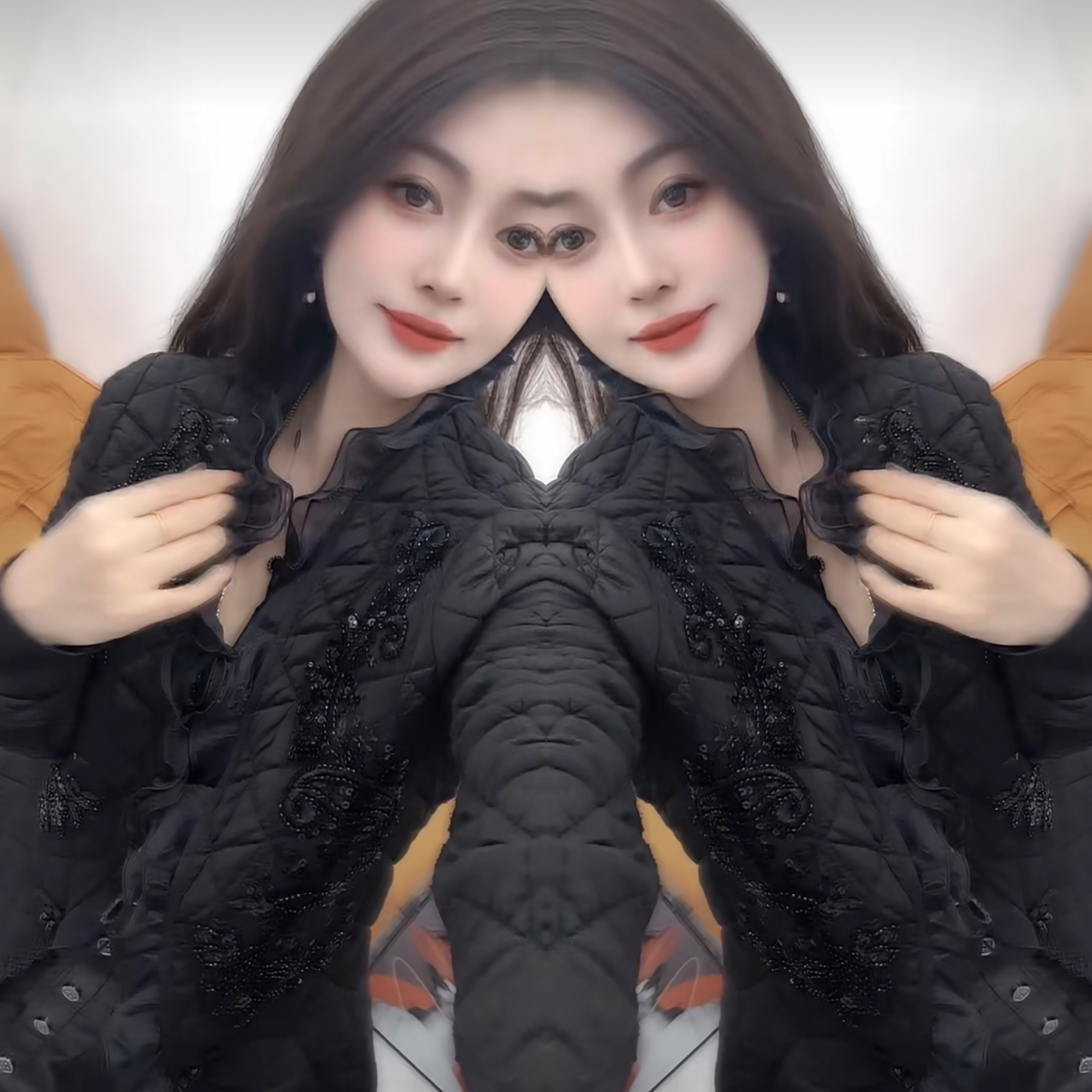 重工轻奢棉服外套时髦穿搭