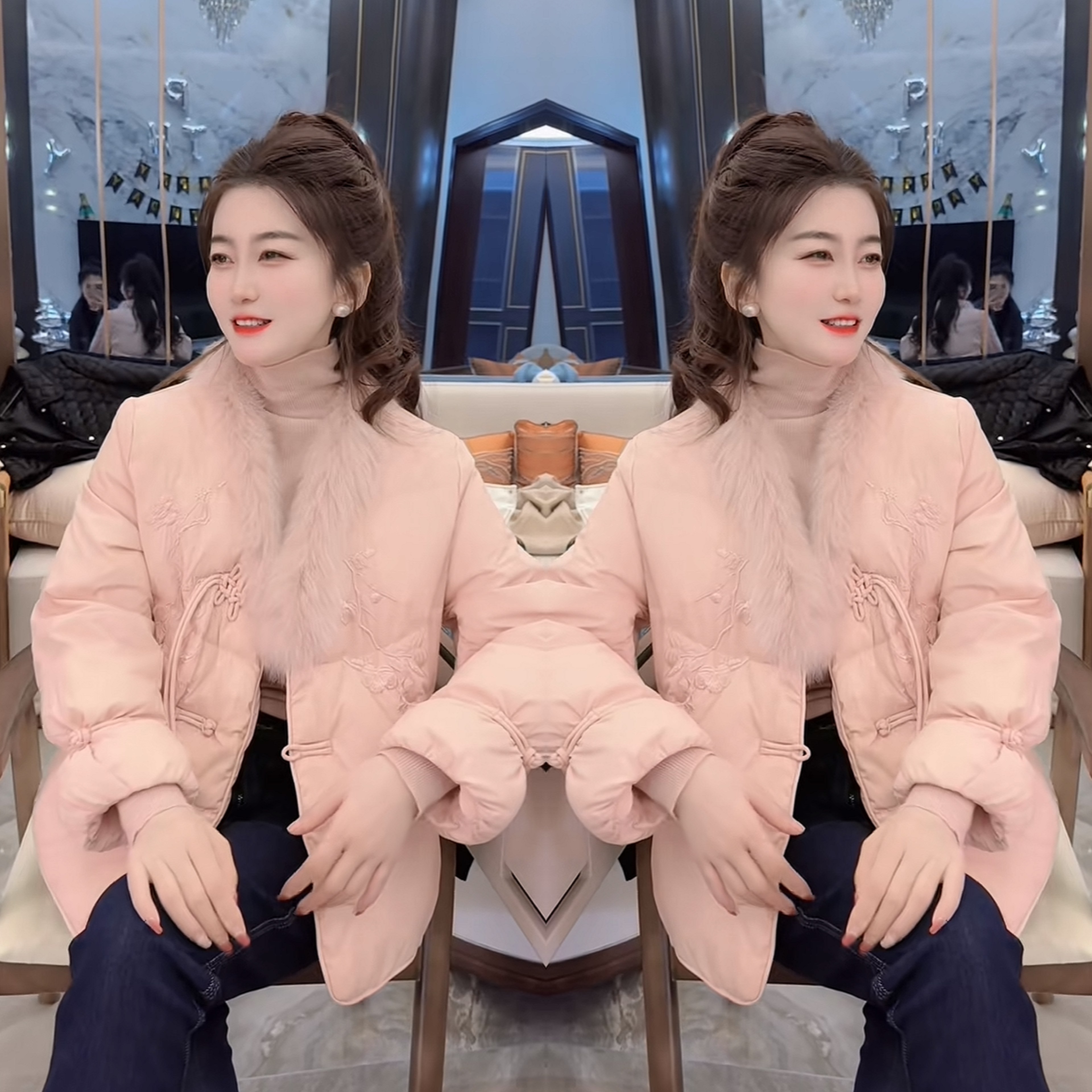 2026优雅网红爆款粉色长袖轻奢甜美温柔淑女气质棉服外套洋气穿搭,女装/女士精品,上衣,淘宝优惠券,粉丝福利购,淘宝优惠卷