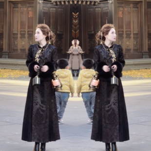 网红爆款黑色刺绣毛边设计感精致短款旗袍外套搭配垂感马面裙穿搭