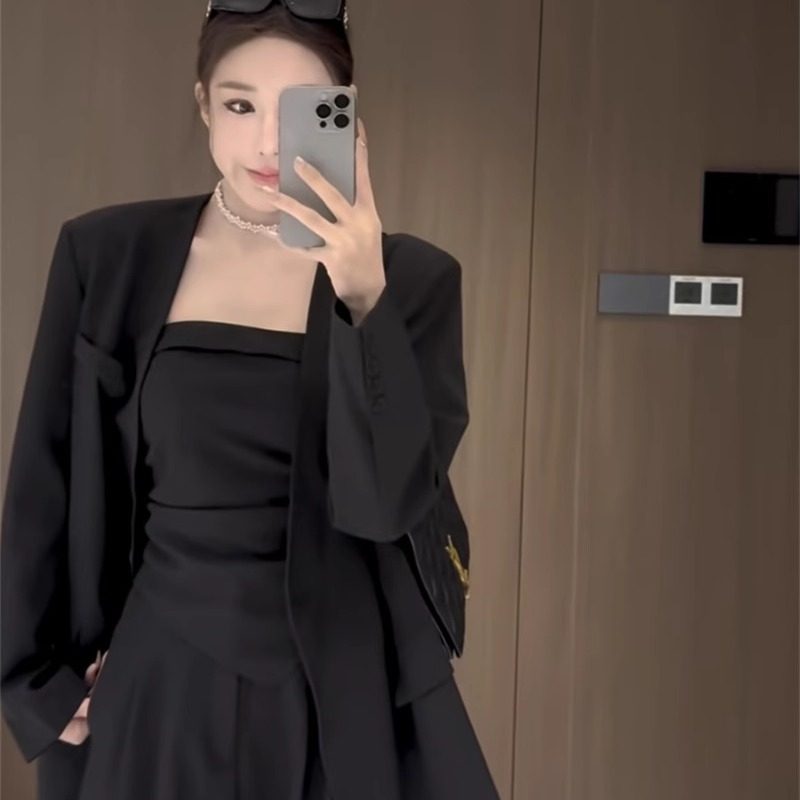 垂感酷飒高级感西服三件套