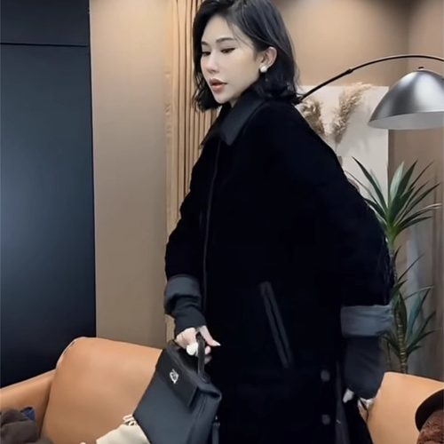 宽松韩系大码翻领气质外套