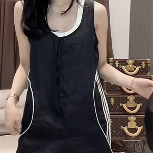 韩系爆款潮流女装2025夏季轻奢小众休闲宽松大码年轻轻简背带裤潮