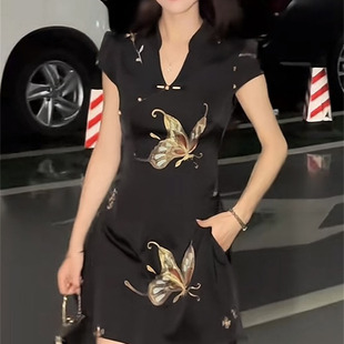 蝴蝶结气质2025夏季 两件套 网红女装 精致时髦刺绣工艺上衣搭配短裤