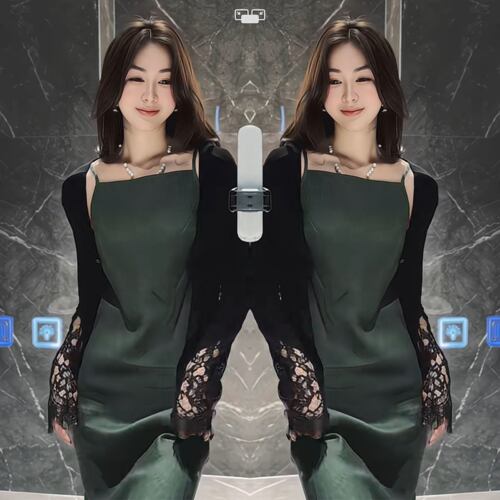 吊带长款侧开叉欧货显瘦女连衣裙