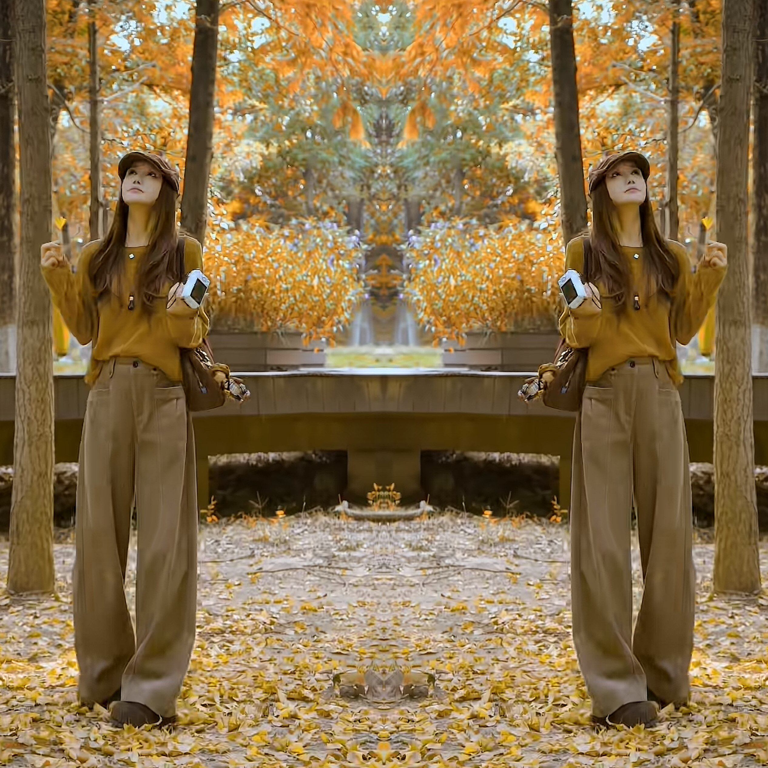 女装纯色显白两件套衬衫搭配裤子