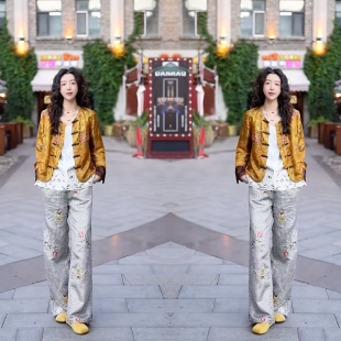 网红爆款可爱减龄工艺盘扣韵味开衫江南风韵外套搭配牛仔刺绣长裤