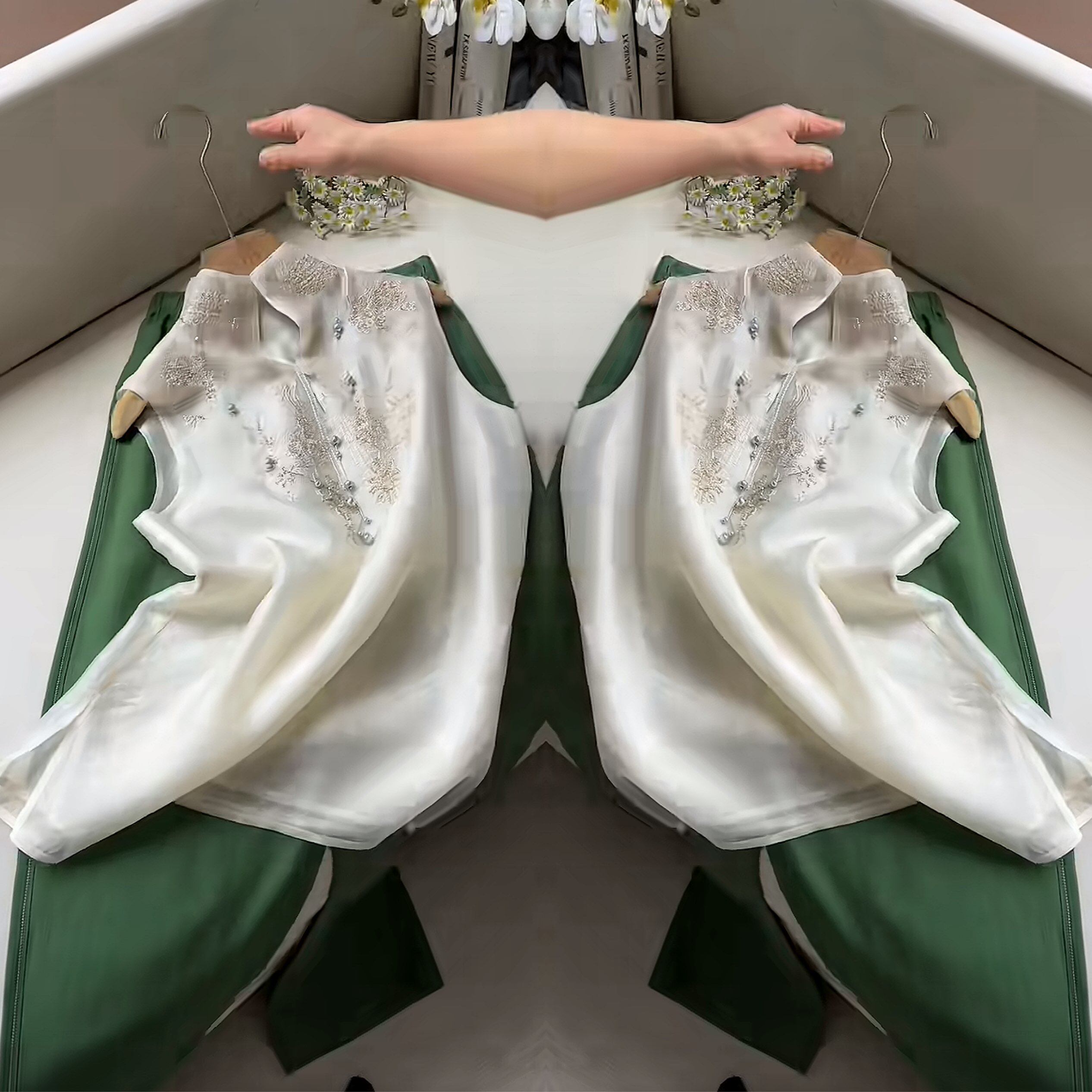女装显瘦两件套无袖上衣搭配裤子