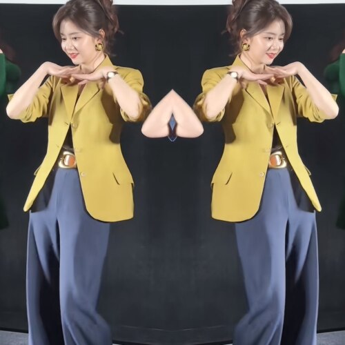 西服高腰简约百搭直筒裤2026春