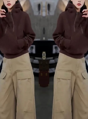 网红新款炸街2024秋季女士运动高级帽衫洋气时尚上衣休闲长裤套装