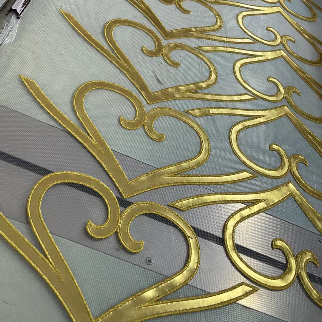 cosplay刺绣加工皮料 夹棉绣花加工厂草神雷电将军貂蝉电脑绣花