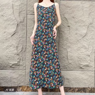 【琳琅】春夏碎花连衣裙时尚法式宽松气质吊带新款连衣裙女