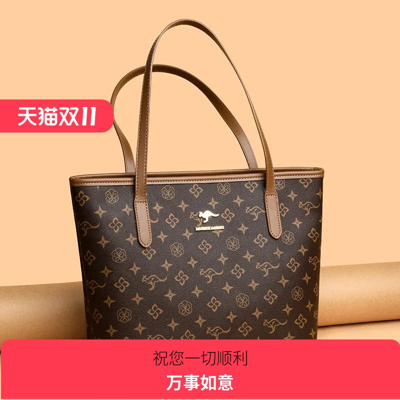 韩版时尚印花大包春季新款大容量单肩托特包大气简约通勤包