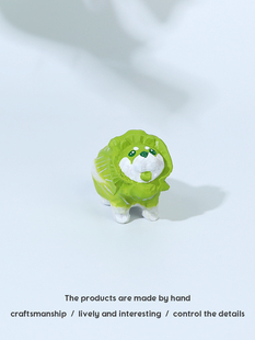 Jay家 饰品礼物王者 小菜狗纯手工木雕摆件卡通公仔可爱趣味桌面装