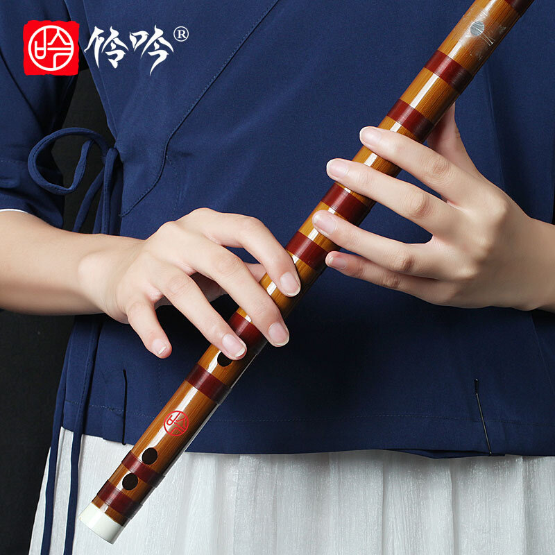 。新伶吟专业高档C/D演奏级一节苦竹横笛子乐器 精制易吹典藏F调怎么看?