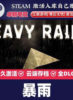 暴雨 正版Steam激活码CDKey入库 Heavy Rain 全DLC记叙电影式游戏
