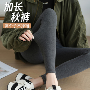 高腰弹力保暖打底裤 秋冬磨毛灰色加长版 女2025新款 高个子纯棉秋裤