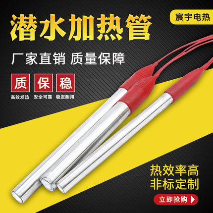 投入潜水式电热管浴盆浴缸220v380v加热管大功率发热水箱加热棒