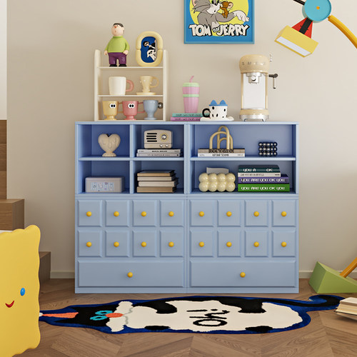 多巴胺彩色卡门柜斗柜收纳柜边柜