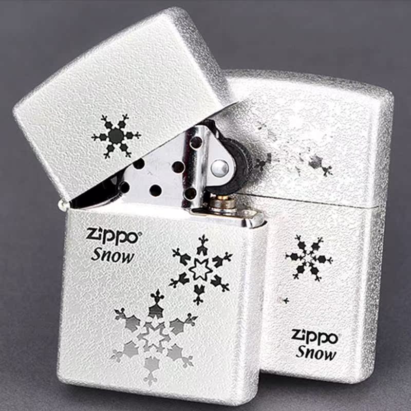 zippo打火機原裝正品一三五朵韓版鍍銀雪花 純潔愛情 zppo