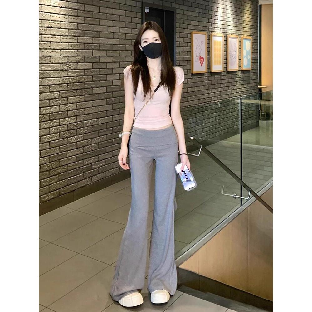 SUPDORX~夏装一整套女士减龄运动修身显瘦减龄短袖微喇叭裤两件套