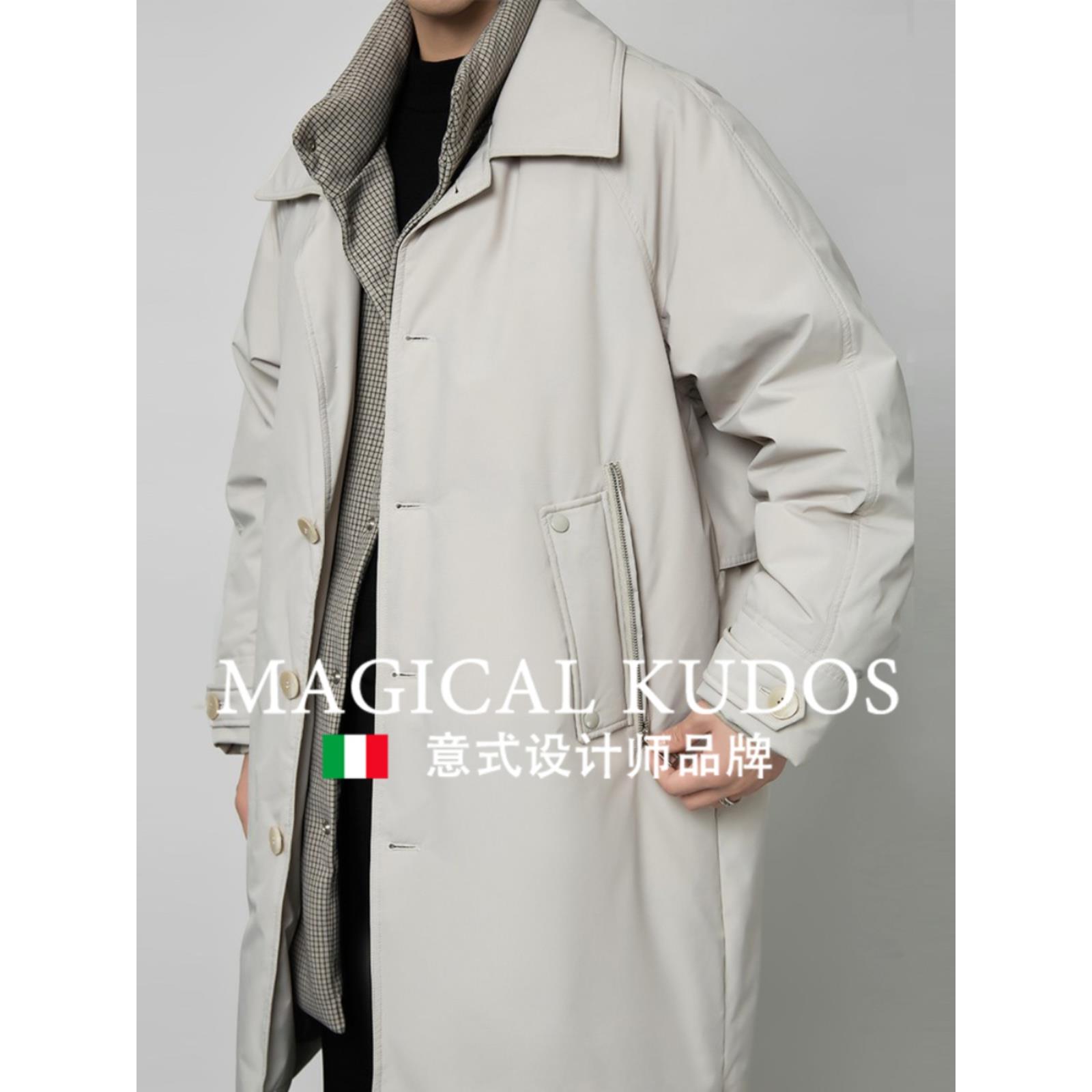 MAGICAL KUDOS冬季中长款羽绒服防寒防风加厚商务保暖派克服外套