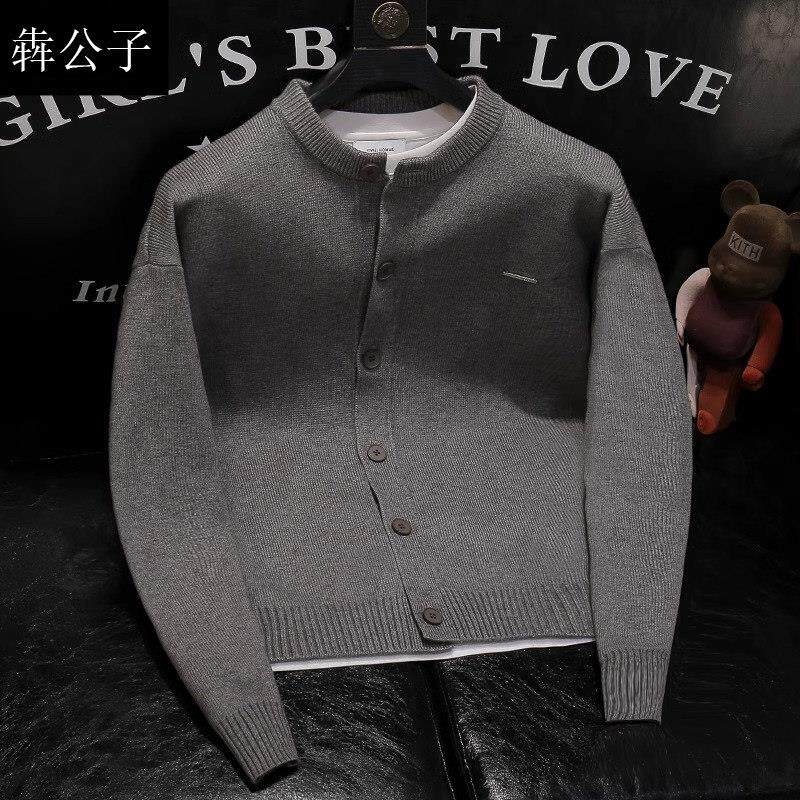 男士毛衣2025新款秋冬轻奢休闲开衫外套简约慵懒风宽松针织衫男款