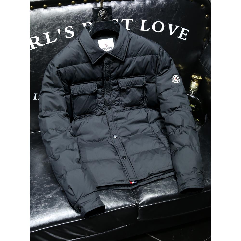 犇公子高端男士衬衫领羽绒服轻薄保暖2025冬季新款白鸭绒男外套