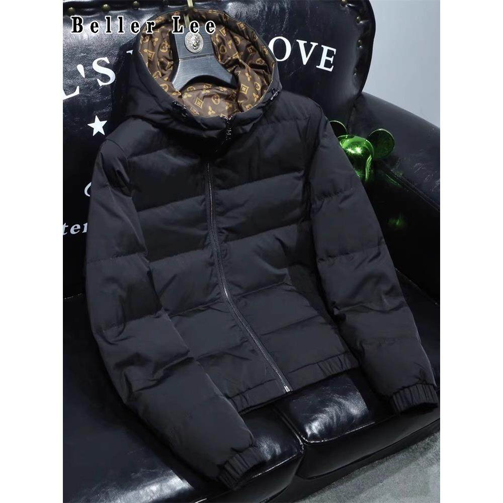 BellerLee 轻奢欧洲站白鸭绒羽绒服男士冬季加厚潮牌简约连帽外套