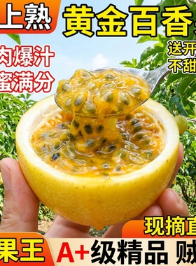 正宗广西钦蜜9号黄金百香果新鲜应季水果黄色鸡蛋大果批发整箱装