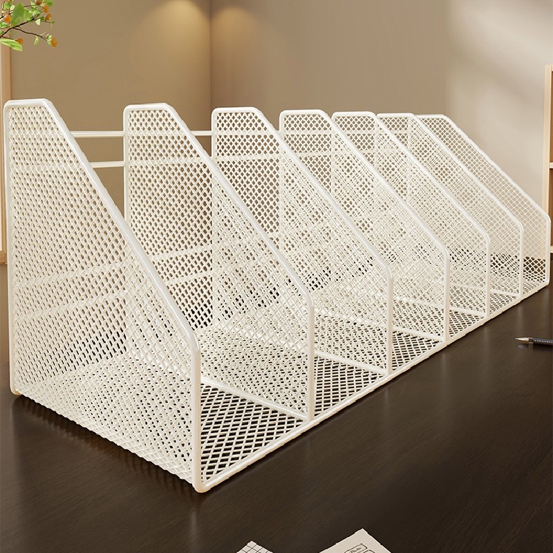 金属多功能文件架办公桌置物架a4资料档案架桌面分类文件框文件夹收纳盒书立架办公室用品大全书架试卷收纳架