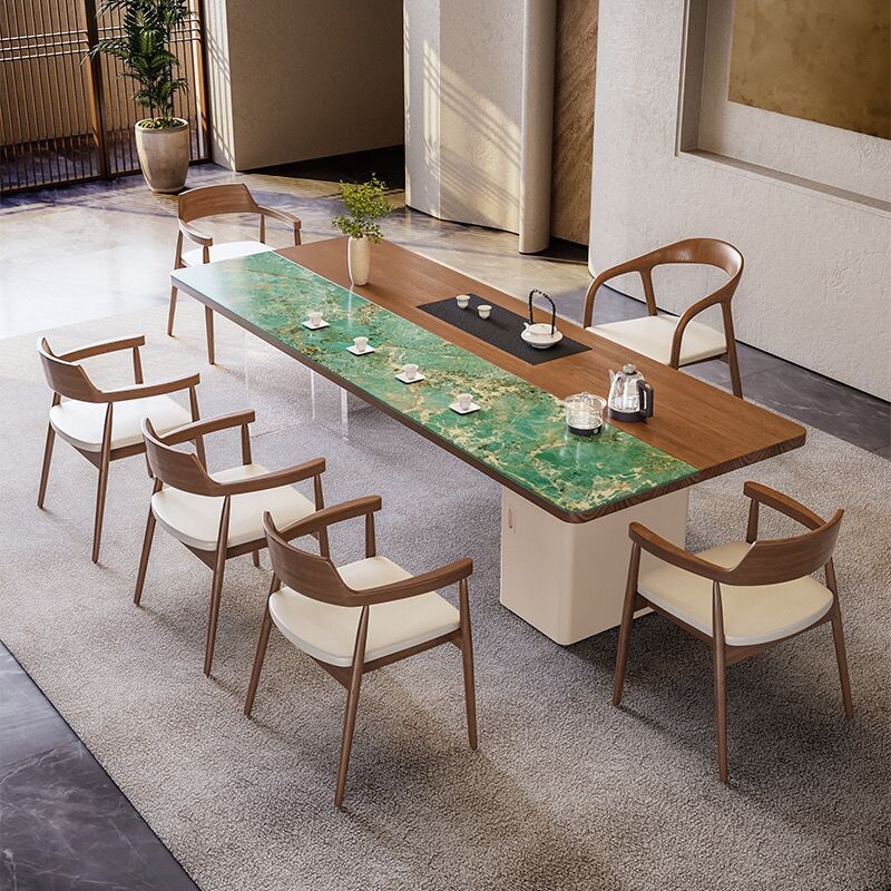 b侘寂风茶桌椅组合新中式客厅茶台办公室家用功夫一体泡茶桌新中