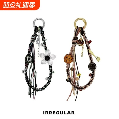 小众手机挂绳编绳高级挂链手机链2025挂手腕相机ccd编织挂件合金