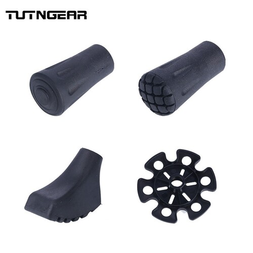 户外徒步登山杖防滑头套 雪托泥托保护胶套 通用型配件TUTNGEAR