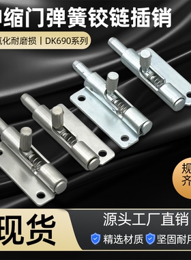 镀锌铁弹簧插销F6-20-N1A50WL/R伸缩门销可拆铰链柜门不锈钢插销