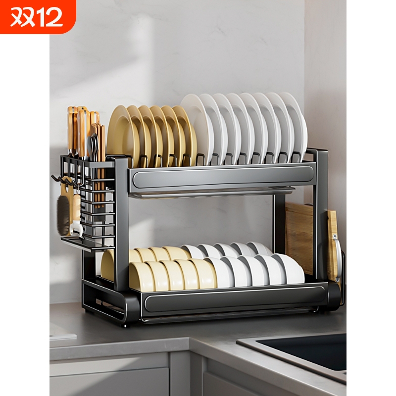 佳帮手厨房碗架沥水架置物架家用台面多功能放碗盘碗筷碗碟收纳架