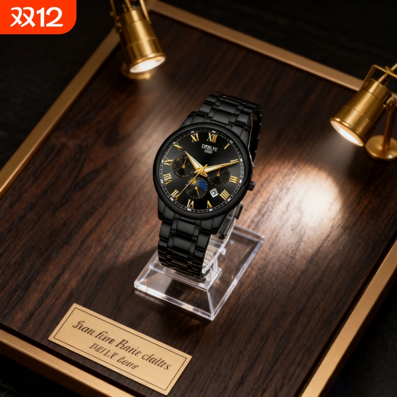 瑞士同款青少年初高中学生手表男款简约潮流全自动机械防水石英表