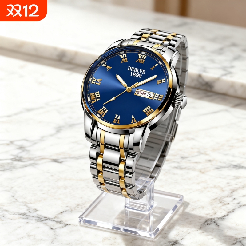 瑞士同款青少年初高中学生手表男款简约潮流全自动机械防水石英表