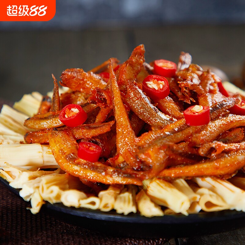 抓鱼的猫 劲辣小鱼仔毛毛鱼干零食湖北特产小吃香辣下饭开袋即食