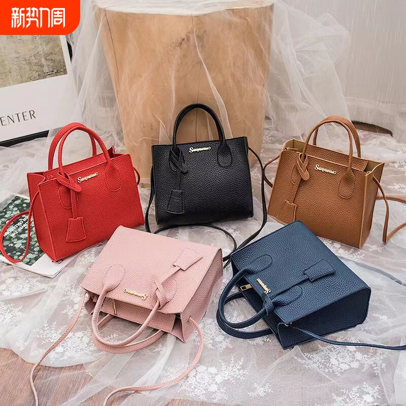 荔枝纹手提包ladieshandbags2025小包包女手提袋红