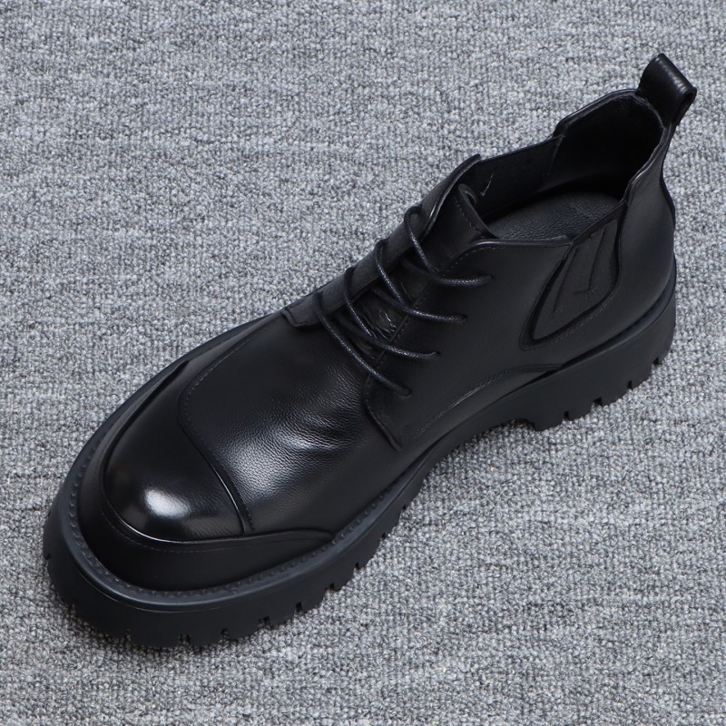 男士马丁靴男款真皮牛皮厚底新款英伦风复古黑色潮流高帮切尔西靴,流行男鞋,马丁靴,淘宝优惠券,粉丝福利购,淘宝优惠卷