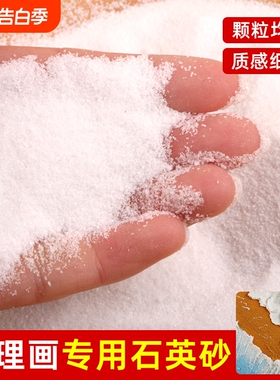 石英砂肌理画丙烯颜料丙烯套装手工diy材料工具油画美术专用立体画白色沙子画4080目细沙儿童绘画手绘DIY沙子