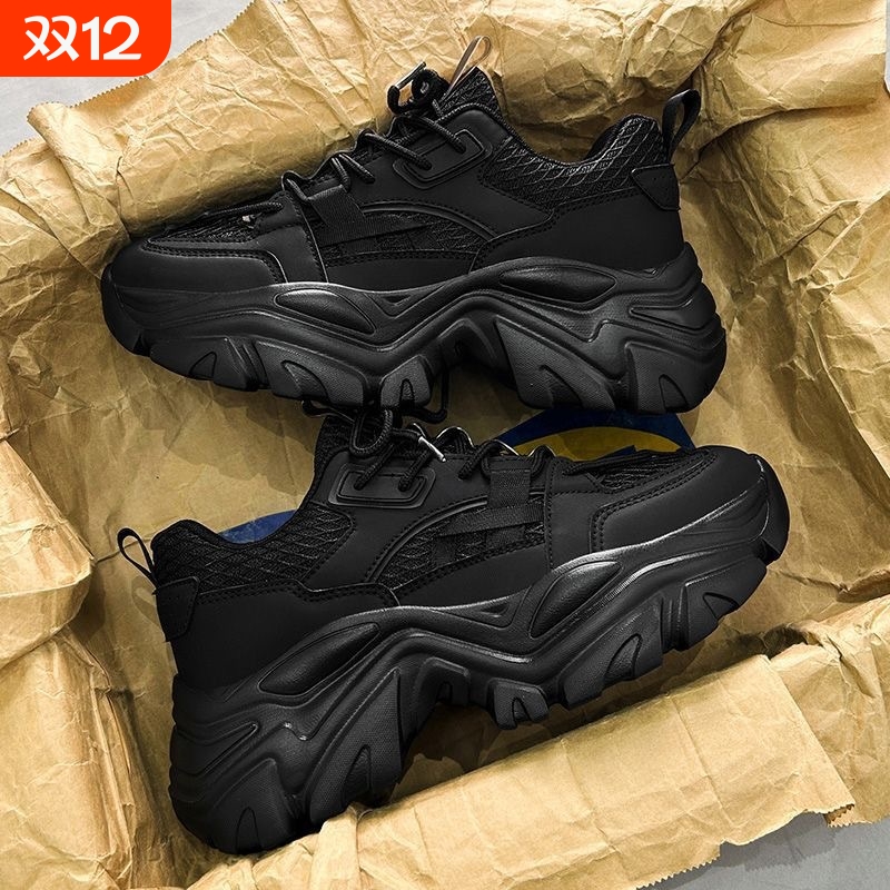 品牌断码春季男鞋新款透气网面鞋子男潮流百搭小白鞋厚底运动休闲