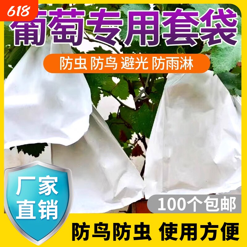 葡萄袋专用纸袋水果防水防雨防虫袋莲雾保护透气半透明袋