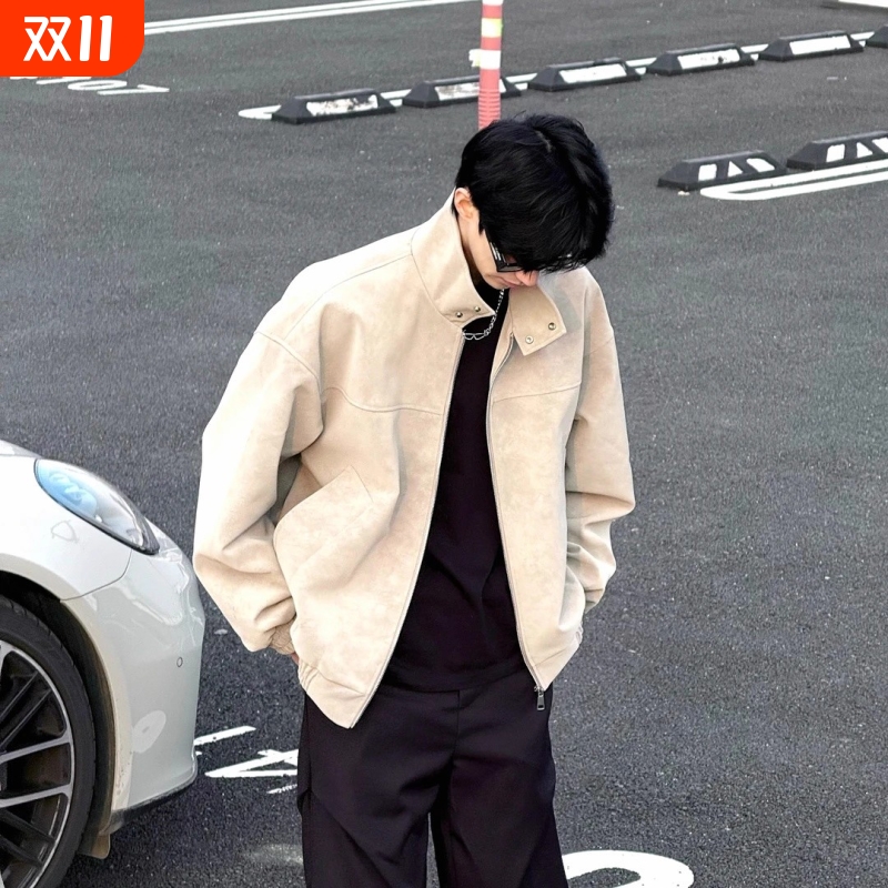 美式复古夹克男灰色|110人收藏