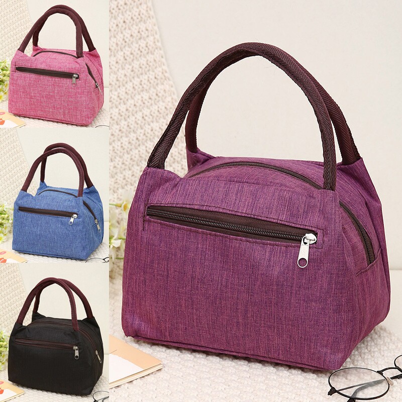 包包女手提包防水牛津布饭盒袋便当包化妆包妈咪包手机包女包条纹