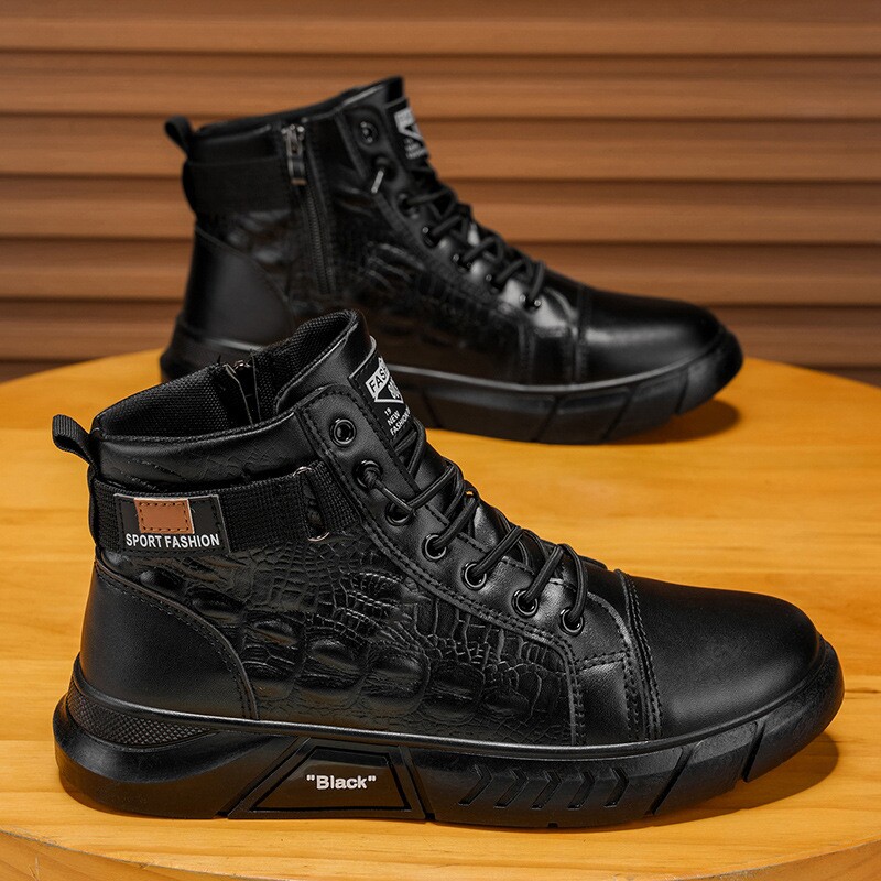 品牌断码男鞋新款英伦马丁靴男纯色切尔西靴时尚潮流户外运动百搭