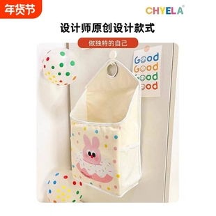 甜甜纳兔杂物单口收挂袋北无品牌/欧ns风i可爱门后挂衣袋壁挂置式